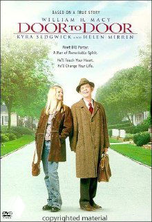 Постер фильма «Из двери в дверь»: Билл Портер идет по тротуару рядом с женщиной, зелёный фон, название фильма сверху.