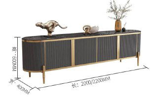 Схема с указанием габаритов ТВ тумбы: длина 2000/2200 мм, глубина 400 мм, высота 600 мм, графическое представление товара с размерами.