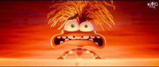 Кадр из мультфильма: анимированный персонаж на ярко‑оранжевом фоне в состоянии паники, выражая сильную тревогу и эмоциональный взрыв.