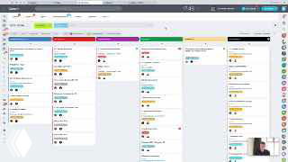 Скриншот интерфейса Bitrix24: доска «Мой план» как настраиваемый канбан с колонками задач, исполнителями, аватарами и сроками.