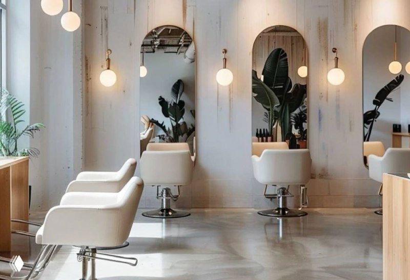 Пустой салон: незанятые кресла, зеркала и светильники — пример оборудования, которое простояло и стало мебелью.