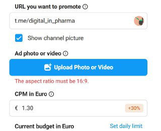 В Telegram Ads — загрузка креативов без минимального бюджета