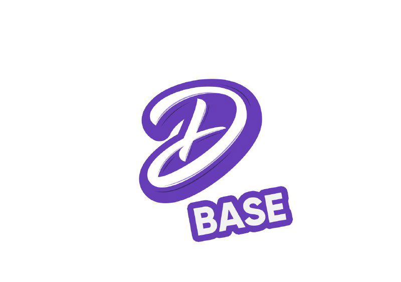 Логотип бота/проекта: фиолетовая стилизованная буква D и слово BASE на белом фоне, графический знак для поста о базе региональных SMM-агентств.