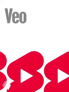 Превью с крупным текстом «Veo» и красными иконками воспроизведения YouTube — иллюстрация интеграции Veo 3 Fast для авторов.