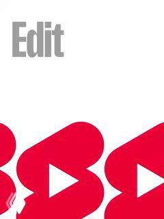 Превью с крупным словом «Edit» и красными иконками воспроизведения — визуал для функции Edit with AI, автоматической обработки роликов.