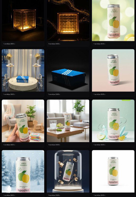 Студийные рендеры банки напитка в разных интерьерах и подсветках — примеры референсов и стилей из Visual Studio