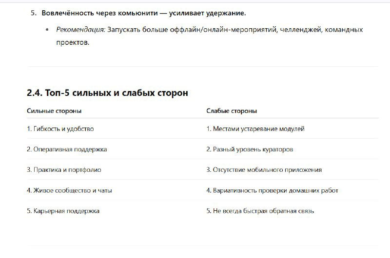 Список Топ-5 инсайтов с конкретными рекомендациями: пункты с практическими советами и указанием приоритетности действий.