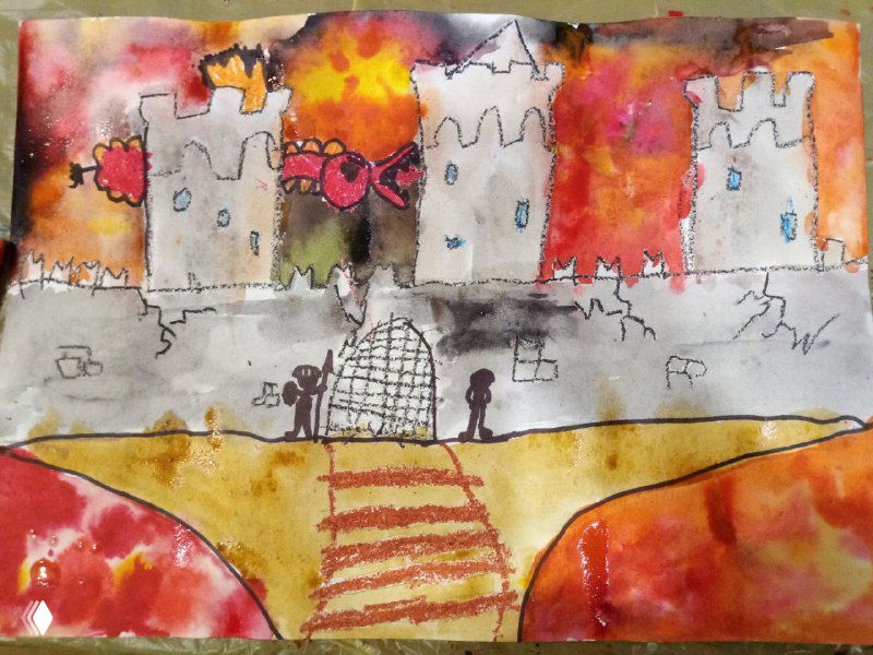 Не люблю акварель: дети и растекание