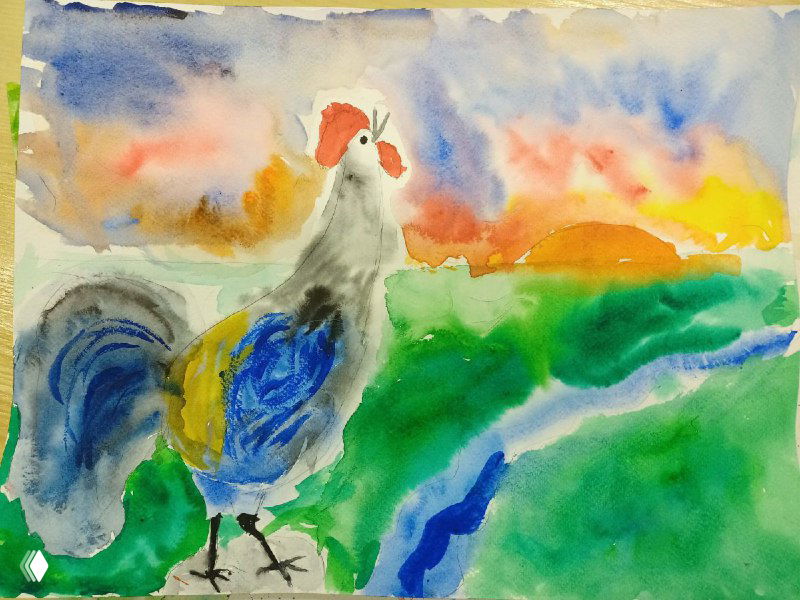 Полухлопковая бумага для детских акварелей