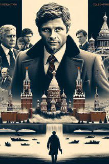 Постер фильма «Предел риска»/финансовый триллер — коллаж с персонажем на фоне символов власти и городской архитектуры.