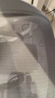 Снимок показывает сетчатое офисное кресло в рабочем пространстве и видимые рядом кабели, расположенные под или за креслом.