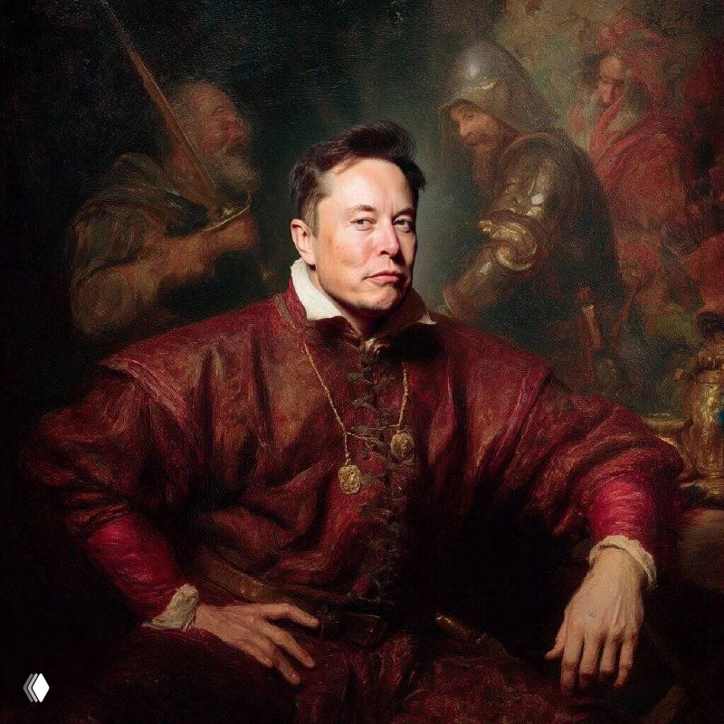 Портрет известного предпринимателя в барочном стиле живописи, стилизация исторического портрета с современной персонализацией визуала.