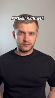 Крупный портрет мужчины в чёрной футболке, светлое окружение и аккуратная посадка; пример лица в исходном селфи для генерации профессионального кадра.