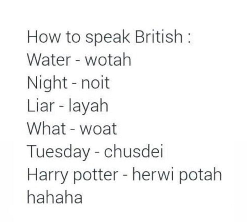 Краткая шпаргалка по произношению (британский акцент)