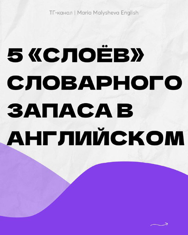 5 «слоёв» словарного запаса в английском