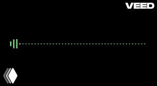 Black preview image showing a green audio waveform and VEED logo, representing an AI‑generated two‑voice podcast.