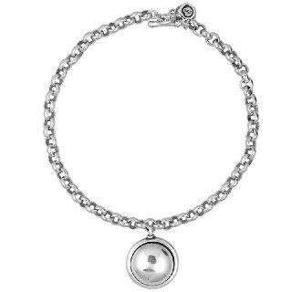 Снимок цепочного браслета Ciclon с круглой подвеской, минималистичный серебристый дизайн на белом фоне, товарное фото.