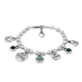 Фото браслета Ciclon с подвесками и круглыми амулетами, товарное изображение на белом фоне для карточки товара в Rosone.