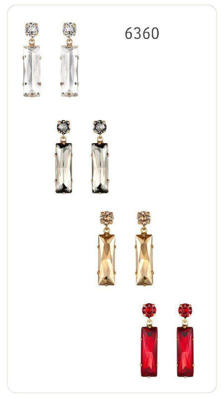 Каталог Claudio Canzian: изображения прямоугольных кристаллов разных оттенков и ценников на белом фоне в виде миниатюрной витрины.