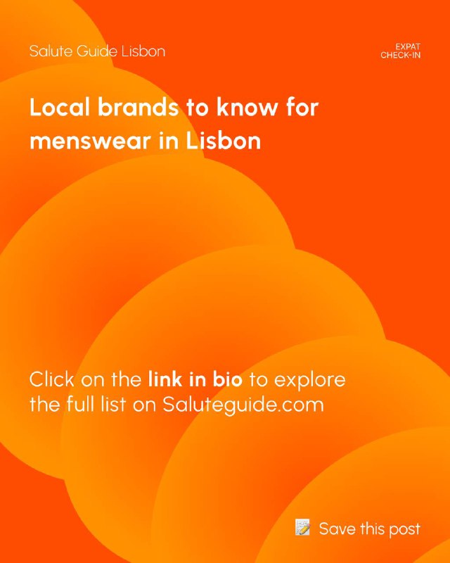 Graphic orange gradient cover image with text overlay inviting readers to explore the full list, serving as a promotional visual for the menswear guide feature.