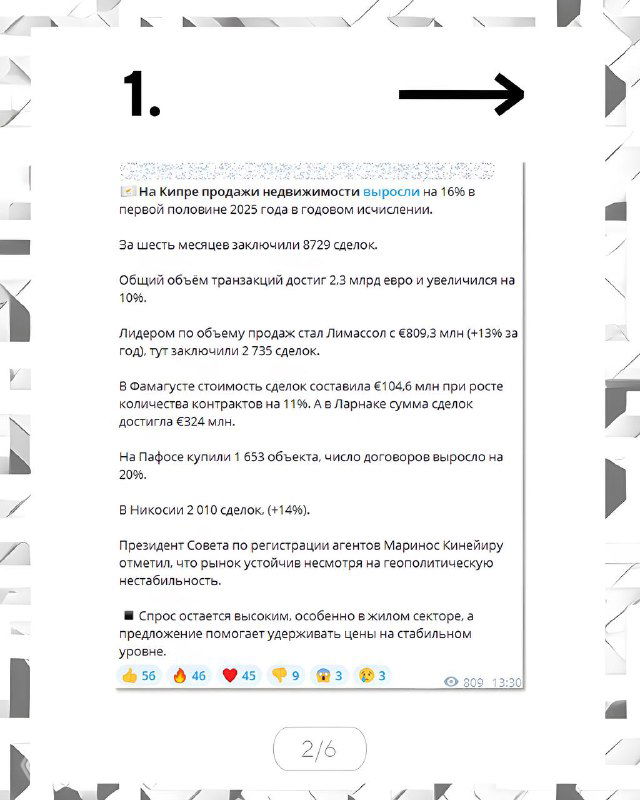 Слайд с текстовым блоком и нумерацией: пример формата карточки для разборов, мелкие абзацы и оформление советов для технарей в недвижимости.