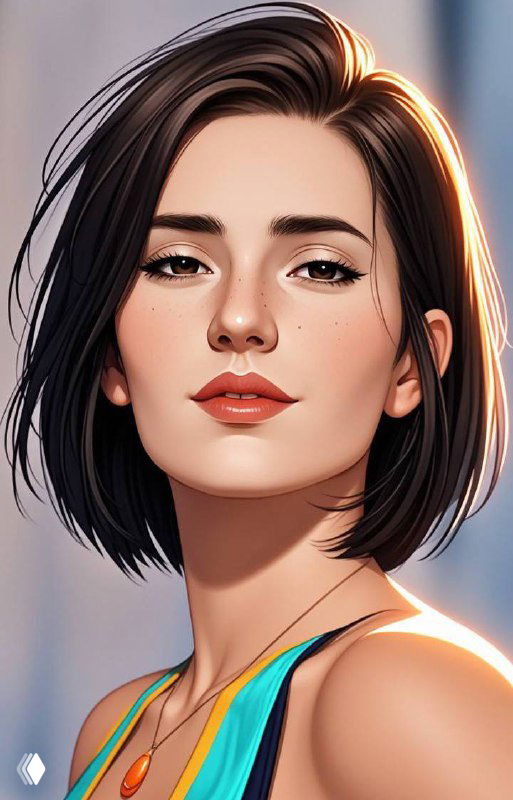 Портрет женщины в ярком топе вблизи: лицо и плечи, спокойное выражение; иллюстрация личного блога о здоровье и мотивации