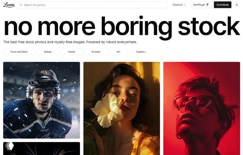 Превью примеров фотореалистичных изображений Lummi: несколько портретов и художественных кадров с разным освещением и цветовыми решениями.