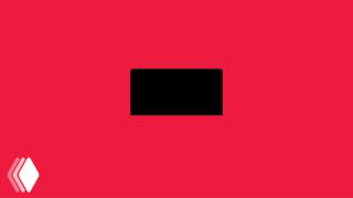 Минималистичный кадр брендинга MAD: насыщенно‑красный фон с чёрным прямоугольником и белым угловым логотипом внизу слева, графичный знак.