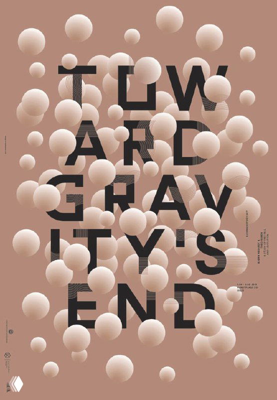 Плакат в бежево‑коричневой палитре с объёмными сферическими элементами и чёткой типографикой — исследование текстуры, объёма и глубины.