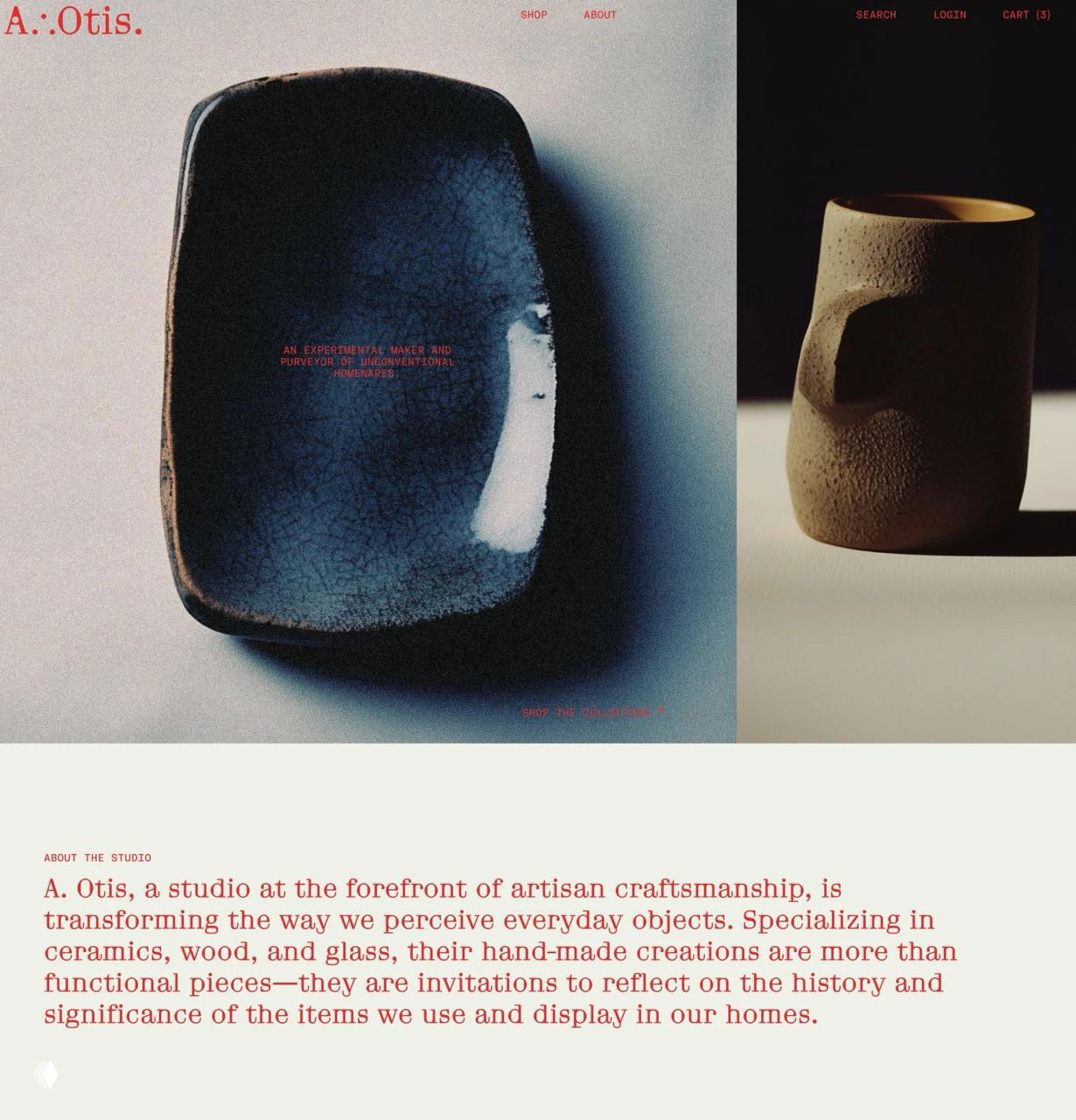 Две крупные фотографии посуды рядом: тарелка и кружка в драматичном освещении, глубокие тени подчёркивают форму и глазурь изделий.