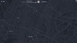 Темная стилизованная карта города с сеткой улиц и подписью районов; пример визуализации дорожной сети для демонстрации маршрутов на OSM.