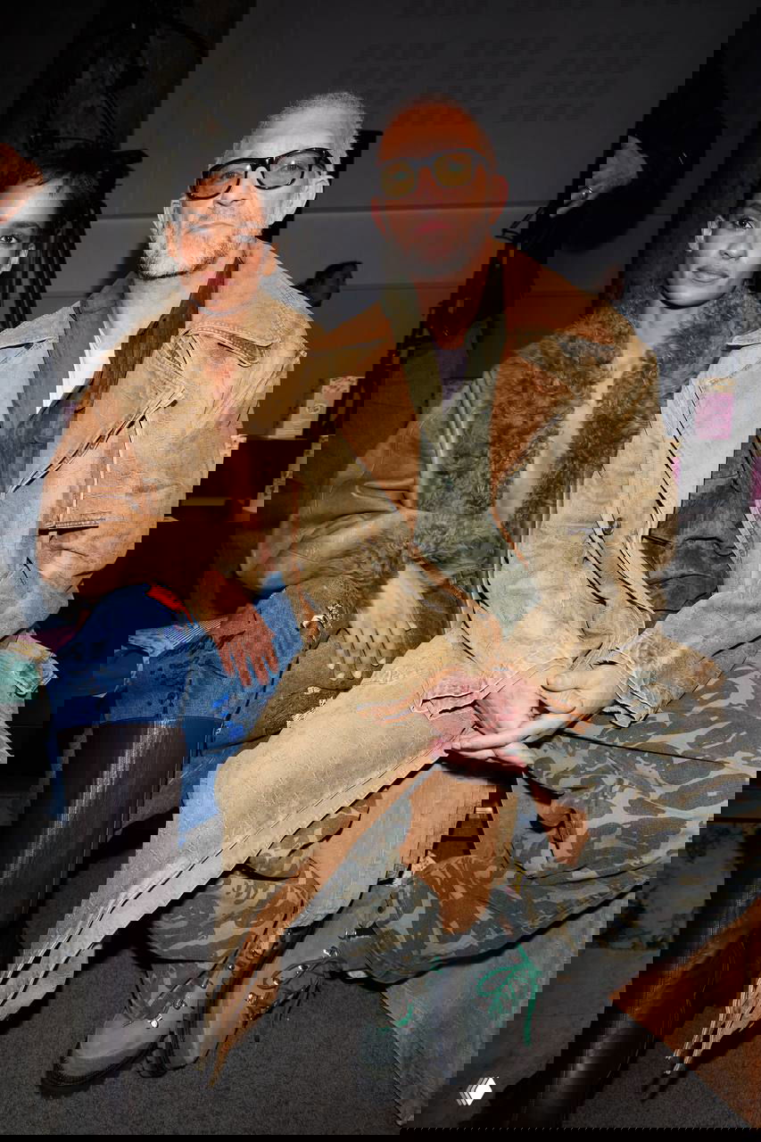 Наре Баптисте на показе мужской моды с Венсаном Касселем