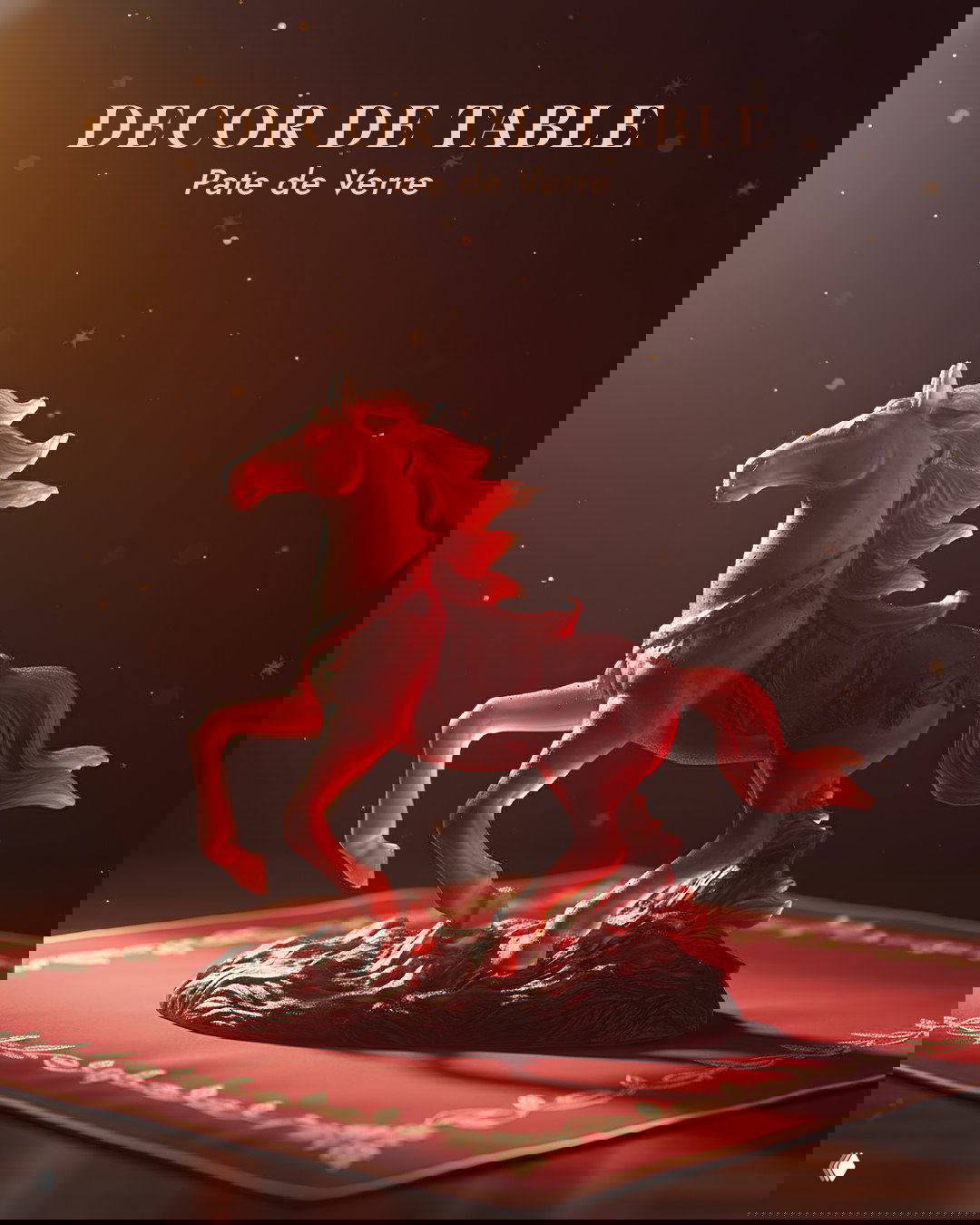 Стилизованные фотографии декоративных ваз и подсвечников в белом и цветном вариантах, крупные волнообразные края и полупрозрачность материала заметны.