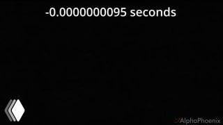Кадр из эксперимента: тёмный фон с временной меткой и кадром, фиксирующим движение лазерного луча между зеркалами в самодельной сверхвысокоскоростной камере.