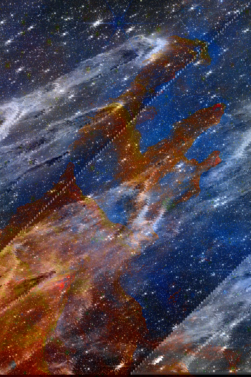 «Столпы творения» на снимке телескопа «Джеймс Уэбб»