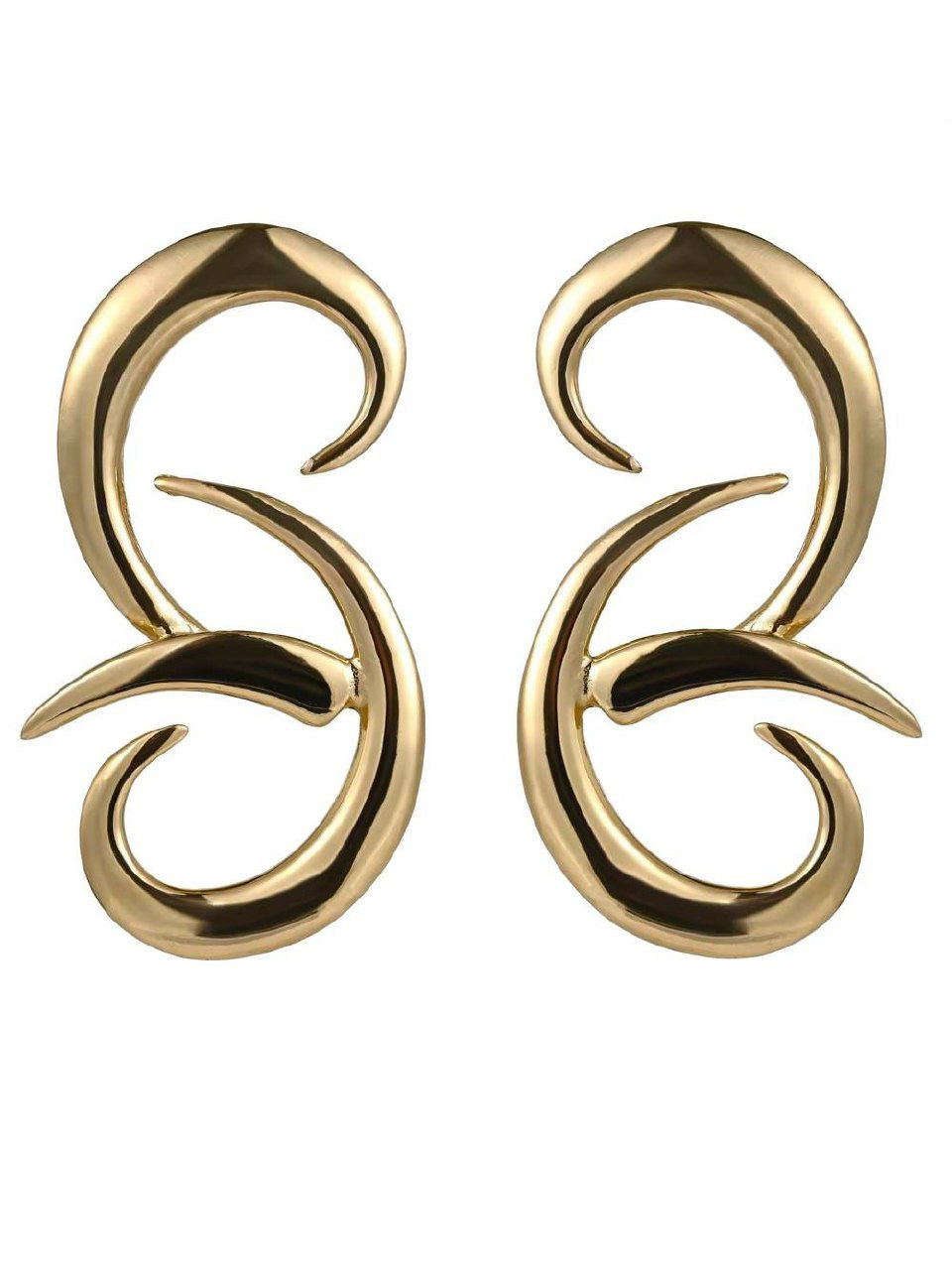 Абстрактная графика и стилизованные элементы золотистого и серебристого цвета — декоративный фон и фрагменты мотивов украшений коллекции KALLIOPE.