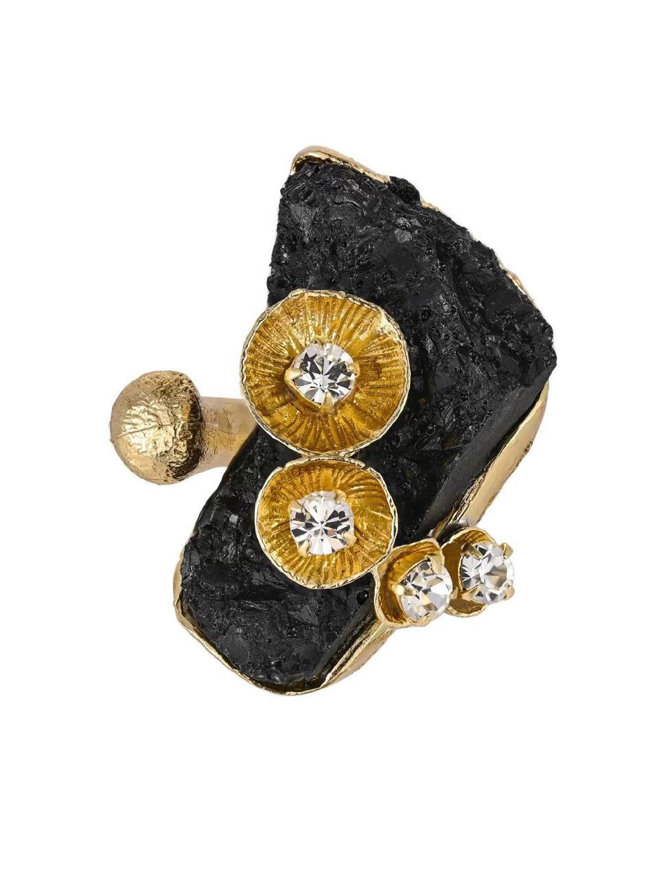 Детальный вид подвесок с округлыми формами и вставками, подчёркивающими ручную пайку и оригинальность материалов коллекции KALLIOPE.