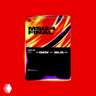 Миниатюрный постер на ярко-красном фоне с названиями команд и датой финала, рамка и кислотные цветовые разводы по краям макета.