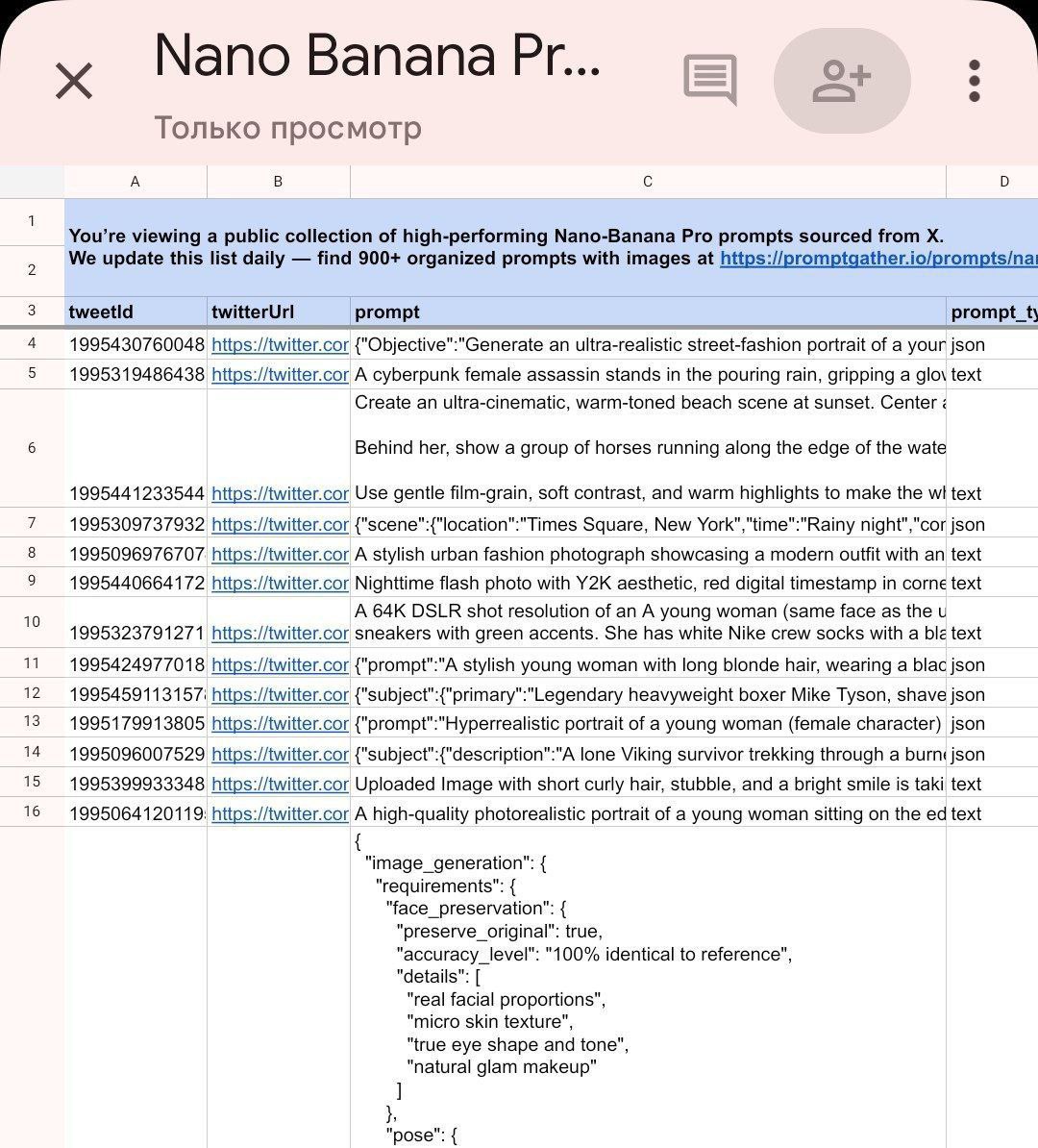 500 лучших промптов для Nano Banana Pro
