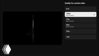 Скриншот интерфейса плеера YouTube с меню выбора качества видео (1080p, 720p и др.), иллюстрация функции апскейла и выбора разрешения