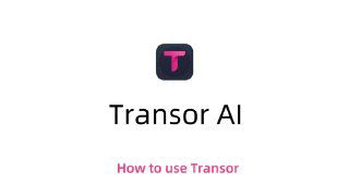 Логотип Transor AI и скриншот заголовка 'How to use Transor' на светлом фоне, иллюстрирующие браузерный ИИ‑переводчик и подсказку по использованию.