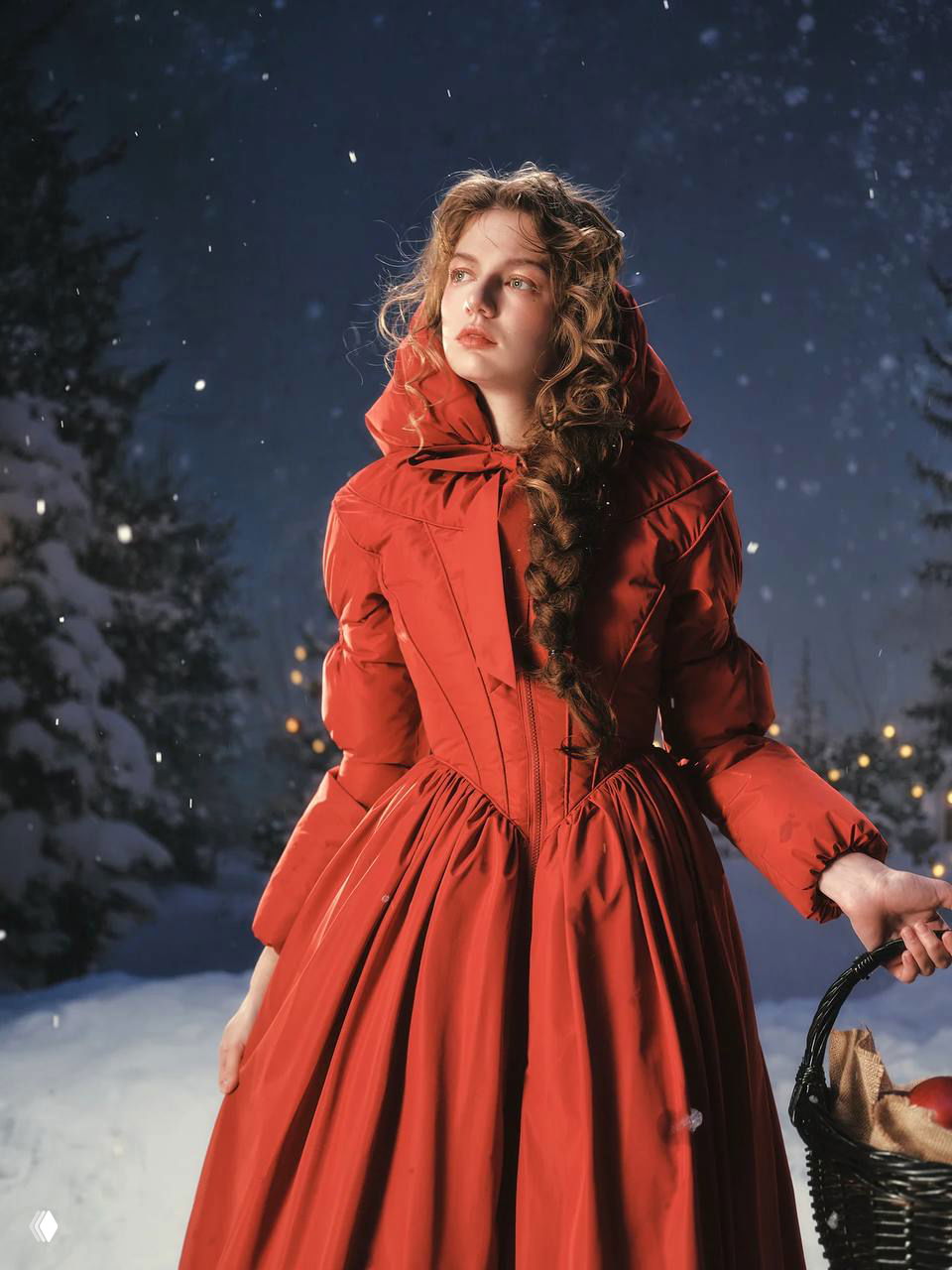 Пуховик‑платье LaceMade с корсетом