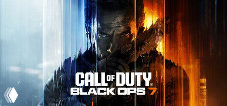 Рекламная обложка Call of Duty: Black Ops 7 — силуэт персонажа на синем и оранжевом фоне, иллюстрация новости о Game Pass.
