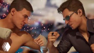 Скриншот из Mortal Kombat 1: два персонажа в напряжённой схватке на фоне спецэффектов — иллюстрация новости о добавлении игры в Game Pass.