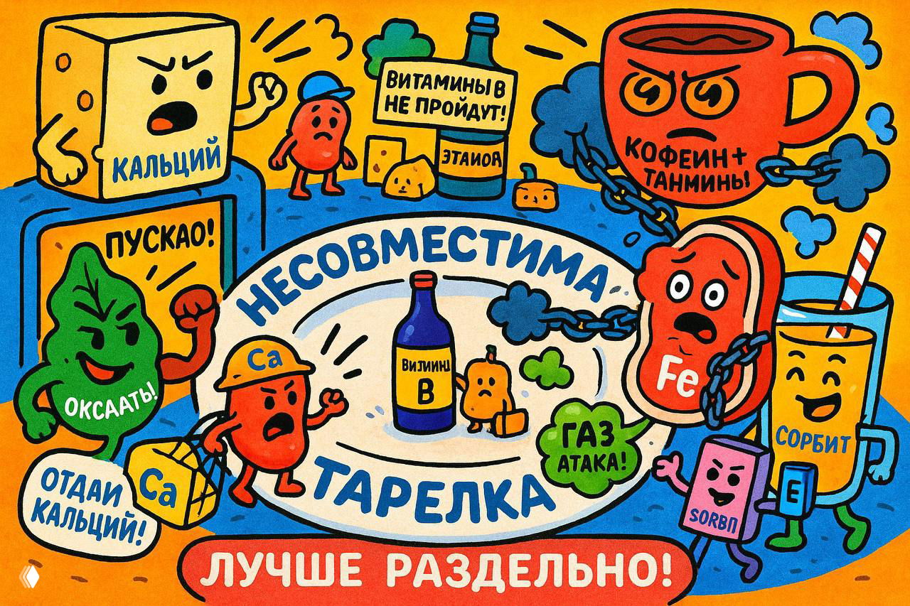 Несовместимая тарелка: когда продукты мешают