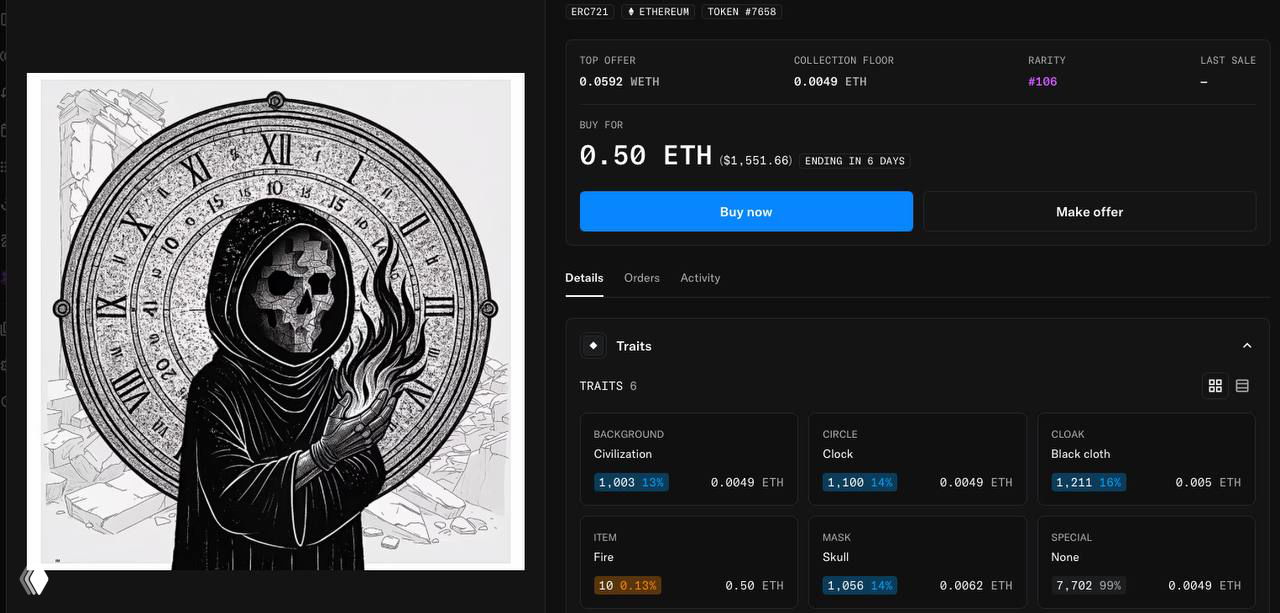 Digital Mr.Freeman #1145 — Жнец на фоне часов