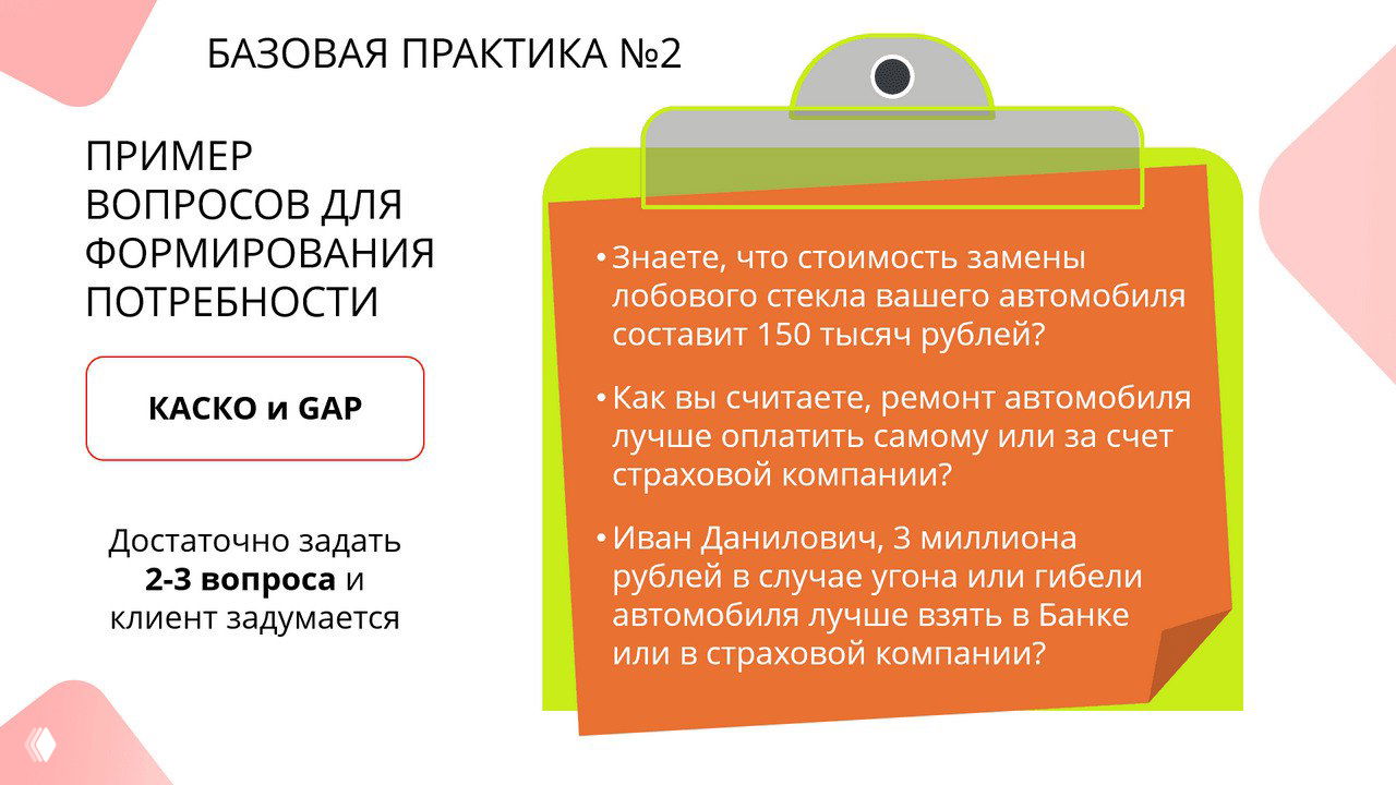 Базовая практика №2: вопросы для формирования потребности